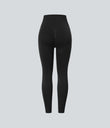 OneForm Seamless Flow High Waisted Ruched 7/8 Yoga Leggings - Black