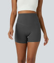 Halara UltraSculpt™ High Waisted Tummy Control Side Pocket Shaping Training Biker Shorts 5'' - Volcanic Ash