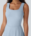 SoftlyZero™ Airy U Neck 2-in-1 Pocket Mini Cool Touch Dance Active Dress-Easy Peezy - Baby Blue