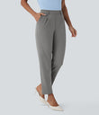 Halara Flex™ DayStretch High Waisted Pocket Ankle Length Tapered Work Pants - Silent Storm
