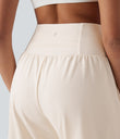 SoftlyZero™ Airy Super High Waisted 2-in-1 Cool Touch Yoga Shorts 7" with Pockets - Egret