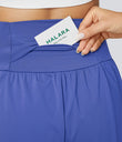 SoftlyZero™ Airy Super High Waisted 2-in-1  Cool Touch Yoga Shorts 5'' with Pockets-Longer Length - Aster Blue