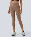 Halara UltraSculpt™ High Waisted Scrunch Butt Lifting Tummy Control Pocket Shaping Capri Training Leggings - Woodsmoke