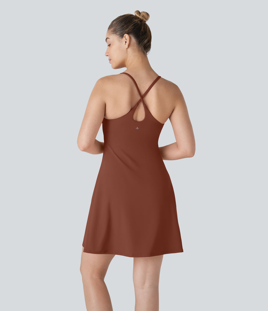 SoftlyZero™ Plush Backless Active Dress-Longer Length-Easy Peezy Edition - Sequoia