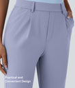 Halara Flex™ DayStretch High Waisted Pocket Ankle Length Tapered Work Pants - Icelandic Blue