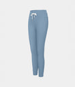 SoftlyZero™ Plush High Waisted Drawstring Pocket Plain Full Length Joggers - Grey Blue