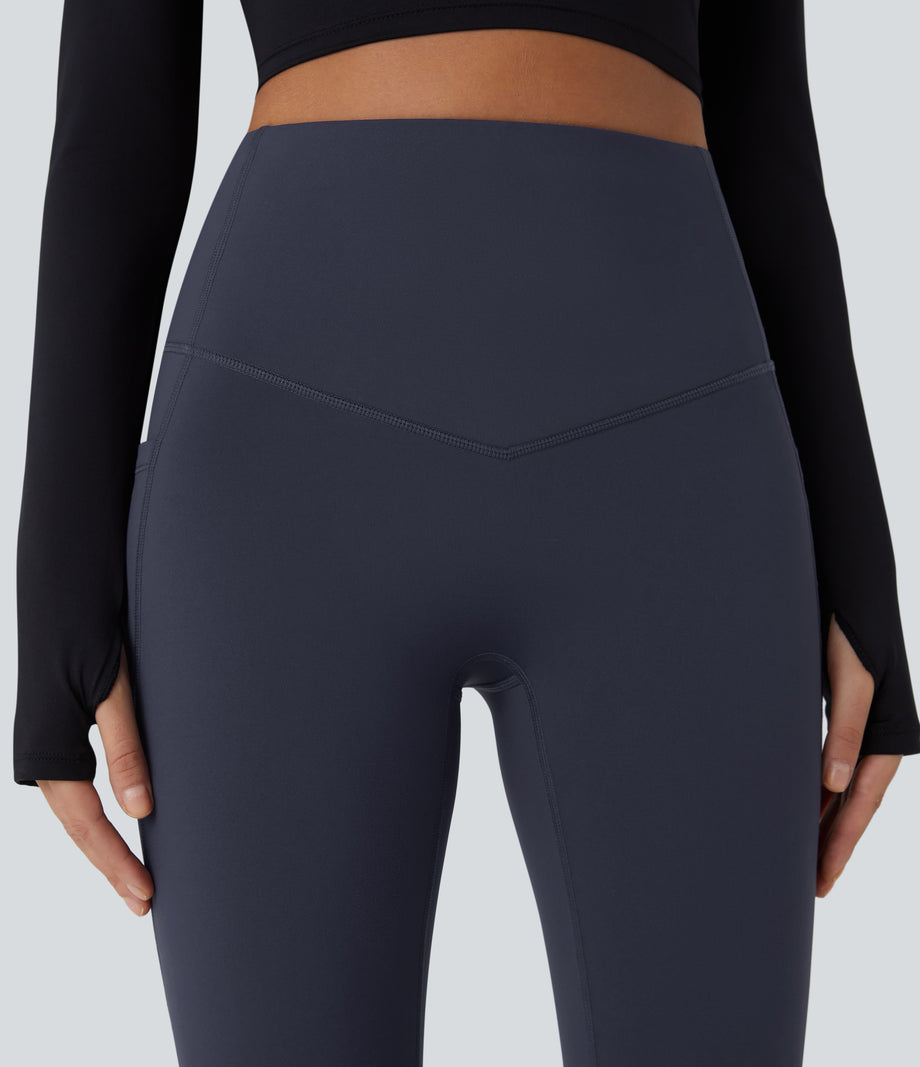 SoftlyZero™ Plush Thermal High Waisted Tummy Control Pocket Workout Leggings - Overture