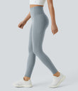 Halara UltraSculpt™ High Waisted Tummy Control Pocket Shaping Training Leggings - Blue Flower Gray