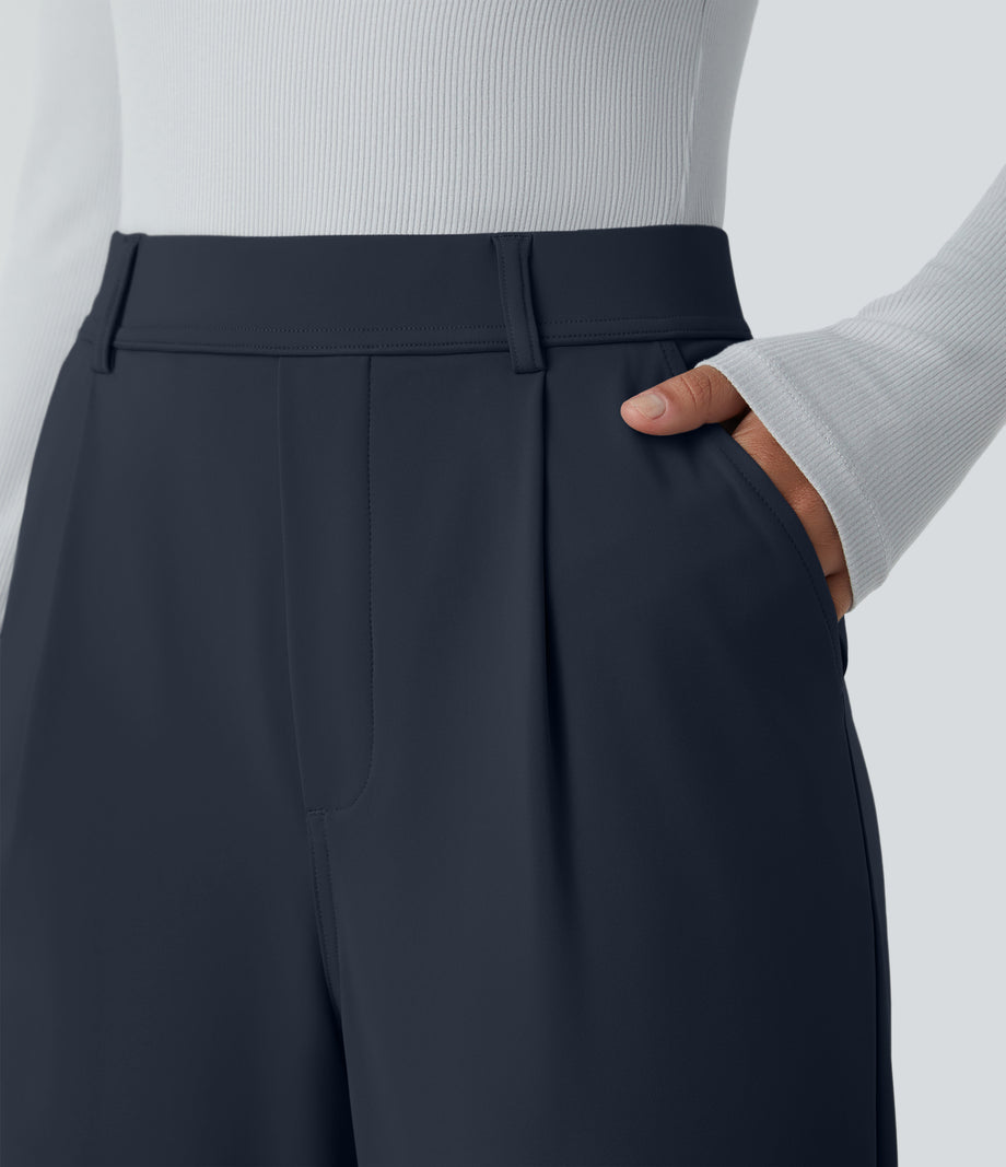 Halara Flex™ DayStretch High Waisted Pocket Work Flare Pants - Midnight Blue