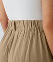High Waisted Pocket Wide Leg Flowy Solid Palazzo Casual Linen-Feel Pants - Curds & Whey