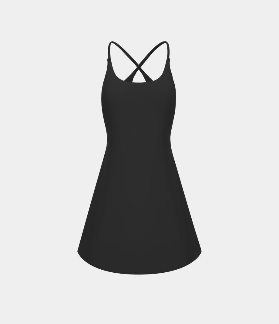 SoftlyZero™ Plush Backless Active Dress-Easy Peezy Edition - Black
