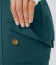 DayStretch High Waisted Zipper Pockets Solid Skinny Cargo Pants - Atlantic Deep