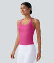 SoftlyZero™ Plush Cut Out Yoga Tank Top A-D Cups - Fuchsia Purple