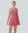 SoftlyZero™ Airy Backless Twisted Cool Touch Dance Active Dress-Easy Peezy Edition - Begonia Rouge