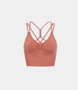OneForm Seamless Flow Low Support Ruched Double Straps Sports Bra A-D Cups - Salmon