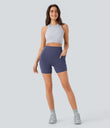 Halara UltraSculpt™ High Waisted Scrunch Butt Lifting Tummy Control Pocket Shaping Workout Biker Shorts 5'' - Mood Indigo