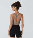 SoftlyZero™ Airy Square Neck Backless Crisscross Cropped Cool Touch Yoga Tank Top-UPF50+ - Gull