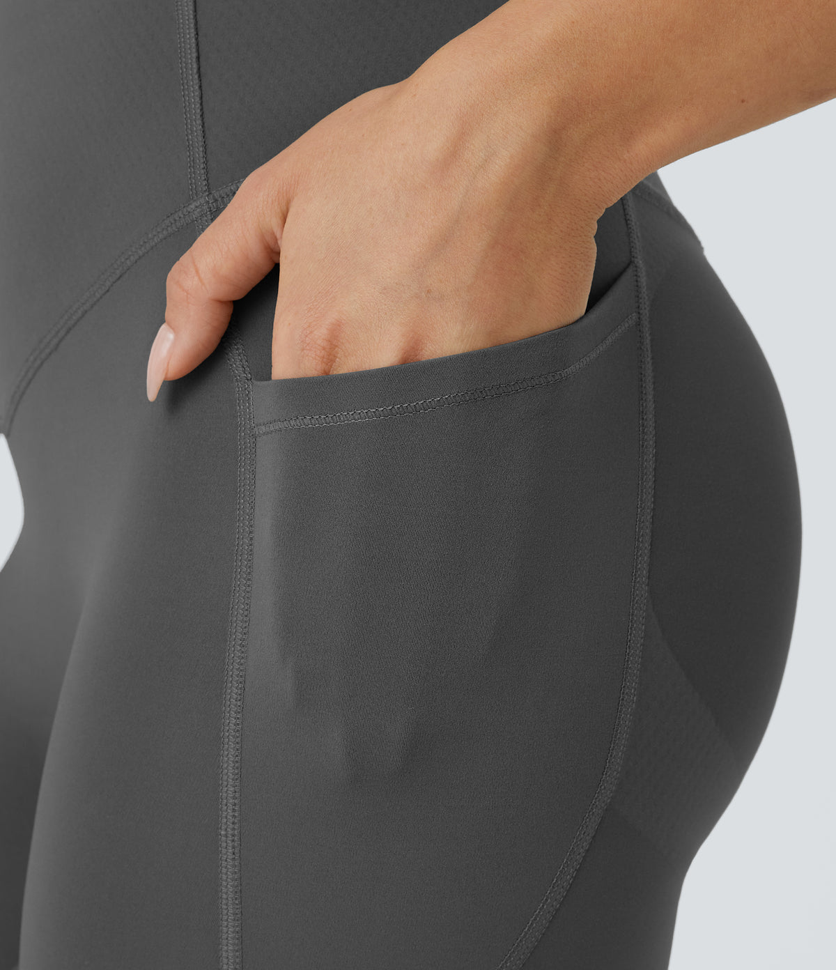 Halara UltraSculpt™ High Waisted Butt Lifting Tummy Control Pocket Shaping Workout Leggings - Volcanic Ash