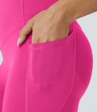 Halara UltraSculpt™ High Waisted Butt Lifting Tummy Control Pocket Shaping Workout Leggings - Pink Power