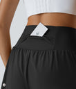 SoftlyZero™ Airy Super High Waisted 2-in-1 Cool Touch Yoga Shorts with Pockets - Black