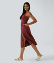 Everyday Midi Chill Dress-La Land - Madder Brown