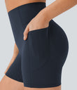 Halara UltraSculpt™ High Waisted Scrunch Butt Lifting Tummy Control Pocket Shaping Workout Biker Shorts 5'' - Carbon
