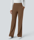 Halara Flex™ DayStretch Mid Rise Side Zipper Pocket Work Flare Pants - Bison