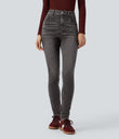 Halara Flex™ High Waisted Casual Skinny Jeans with Pockets - Poppy Seed Denim