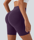 Halara UltraSculpt™ High Waisted Scrunch Butt Lifting Tummy Control Side Pocket Shaping Workout Biker Shorts 7'' - Blackberry Cordial