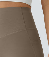 Halara UltraSculpt™ High Waisted Butt Lifting Tummy Control Pocket Shaping Workout Leggings - Dawn Brown
