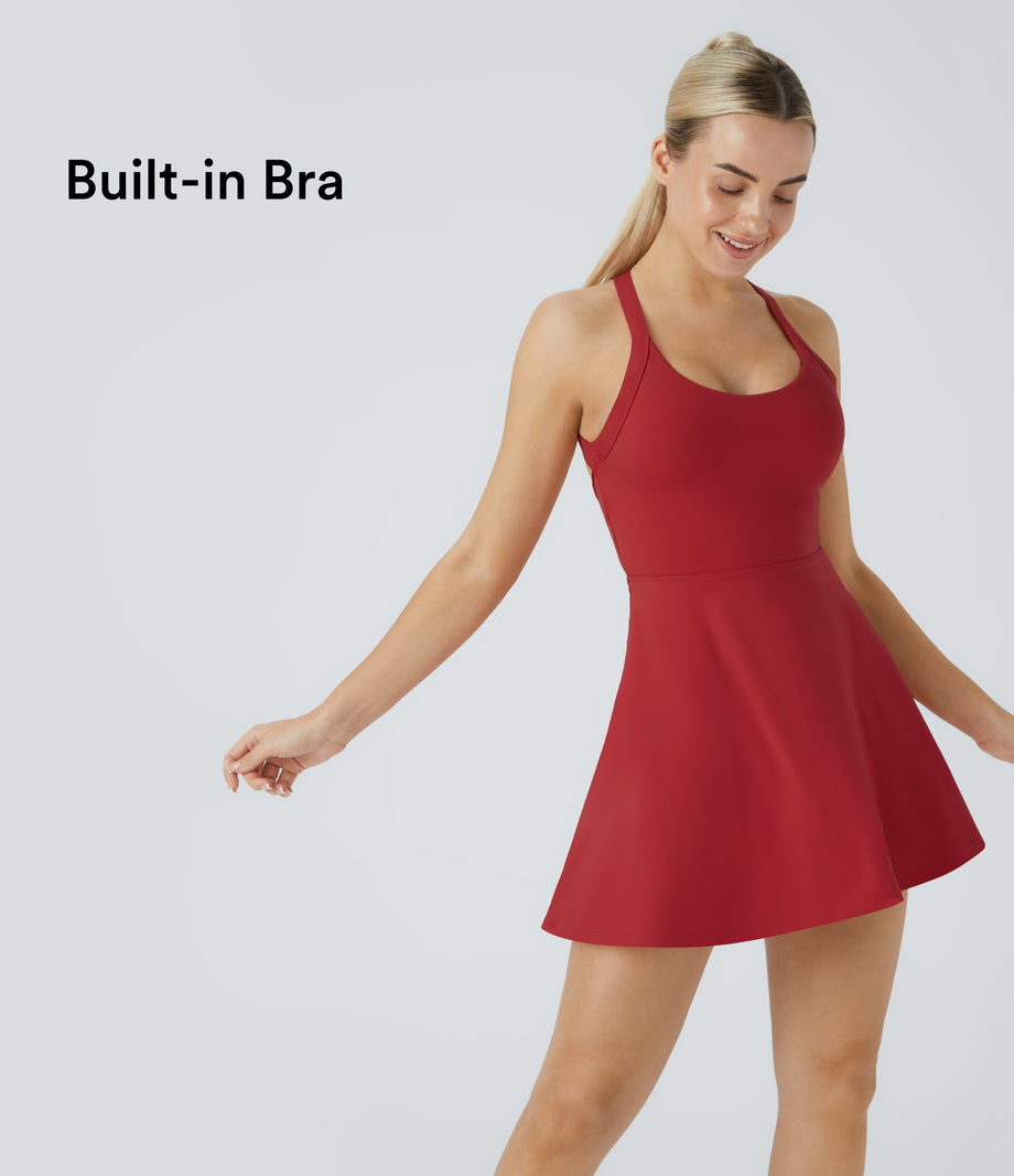 Backless Twisted Active Dress - Salsa