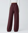 High Waisted Pocket Straight Leg Baggy Mop Corduroy Casual Pants - Port Royale