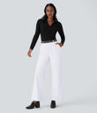 Halara Flex™ DayStretch High Waisted Pocket Work Flare Pants - White