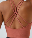 OneForm Seamless Flow Low Support Ruched Double Straps Sports Bra A-D Cups - Salmon