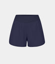 Breezeful™ High Waisted Pocket Quick Dry Casual Shorts 4" - Patriot Blue