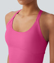 SoftlyZero™ Plush Cut Out Yoga Tank Top A-D Cups - Fuchsia Purple