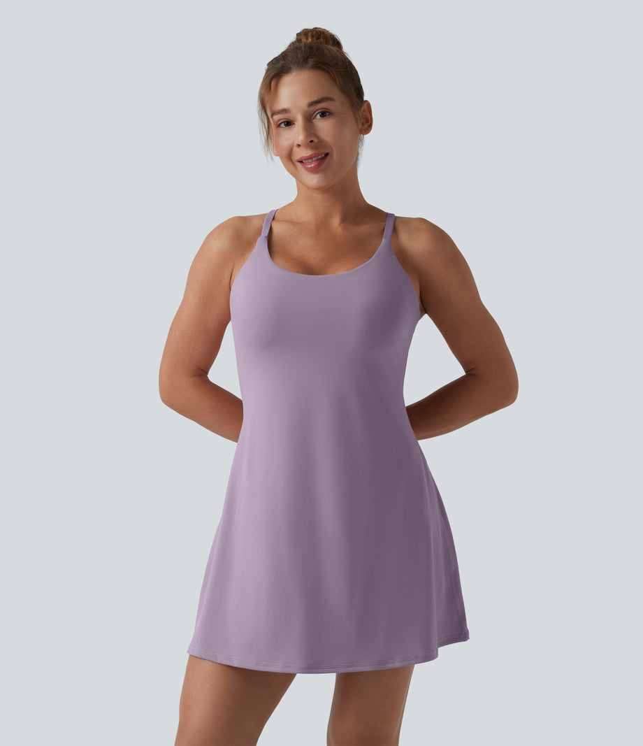 Softlyzero™ Plush Backless Active Dress-Easy Peezy Edition DD-F - Tulip Purple