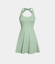 Backless Twisted Active Dress - Light Bean Green