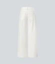 Halara Flex™ Low Rise Zipper Pockets Washed Baggy Wide Leg Casual Jeans - Beige Denim