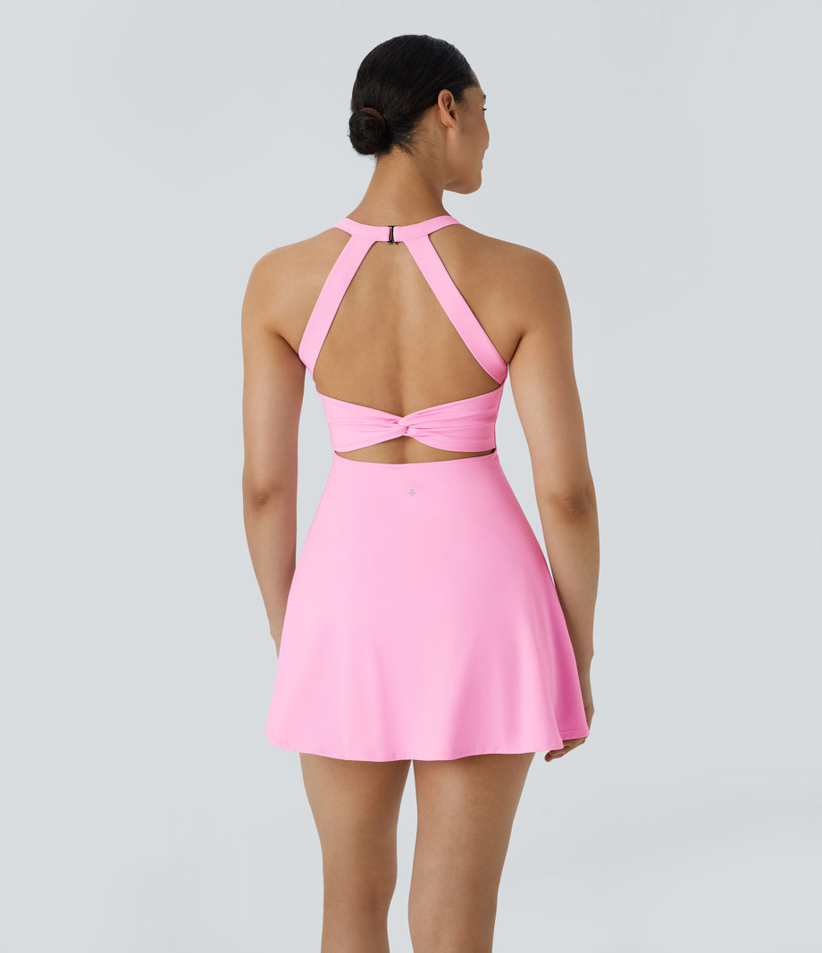 SoftlyZero™ Airy Backless Twisted Cool Touch Dance Active Dress-Easy Peezy Edition - Nosegay