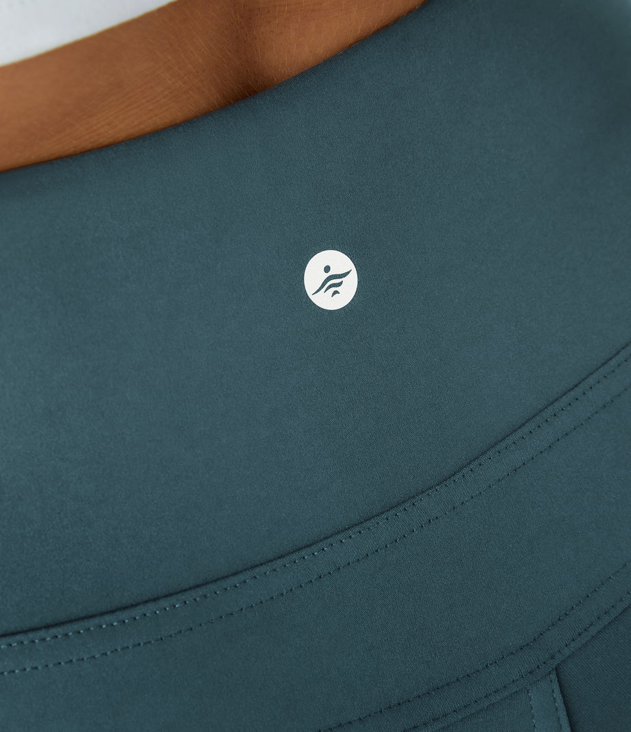 DayStretch High Waisted Pocket Flare Yoga Leggings - Misty Cyan Blue