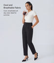 Halara Flex™ High Waisted Pocket Solid Work Tapered Pants - Black