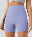 Halara UltraSculpt™ High Waisted Scrunch Butt Lifting Tummy Control Pocket Shaping Workout Biker Shorts 5'' - Baby Lavender