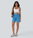 SoftlyZero™ Airy Super High Waisted 2-in-1 Cool Touch Yoga Shorts 7" with Pockets - Bonnie Blue