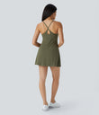 SoftlyZero™ Plush Backless Active Dress - Grass Grey Green