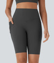 Halara UltraSculpt™ High Waisted Tummy Control Pocket Shaping Training Biker Shorts 9'' - Volcanic Ash