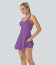 SoftlyZero™ Airy Backless Twisted Cool Touch Dance Active Dress-Easy Peezy Edition - Dewberry