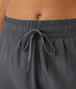 Mid Rise Drawstring Contrast Mesh 2-in-1 Flowy Running Shorts 3'' - Dark Grey