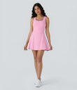 SoftlyZero™ Airy U Neck 2-in-1 Pocket Mini Cool Touch Dance Active Dress - Nosegay