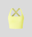 SoftlyZero™ Airy Square Neck Backless Crisscross Cropped Cool Touch Yoga Tank Top-UPF50+ - Mandarin Yellow